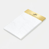 Trendy Elegant Modern Eenvoudig Ontwerp Goud Marme Post-it® Notes (Schuin)
