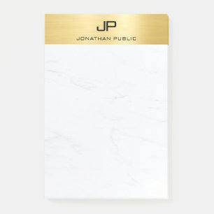 Trendy Elegant Modern Eenvoudig Ontwerp Goud Marme Post-it® Notes