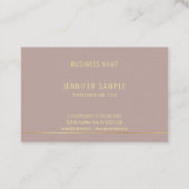 Trendy Elegant Modern Gold Sjabloon Professional Visitekaartje (Achterkant)