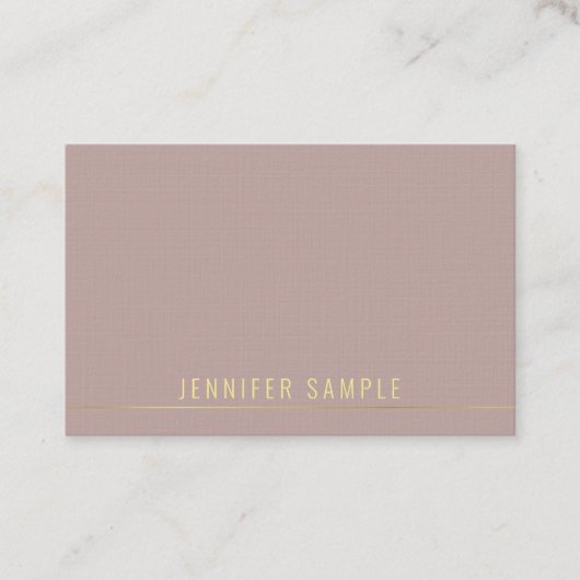 Trendy Elegant Modern Gold Sjabloon Professional Visitekaartje (Voorkant)