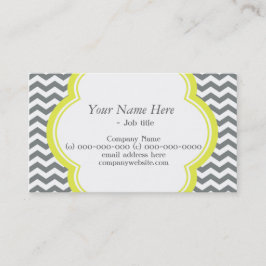 Trendy, elegant, modern grijs en wit chevron visitekaartje