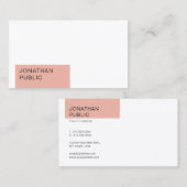 Trendy Elegant Modern Minimalist Sjabloon Visitekaartje (Voorkant / Achterkant)