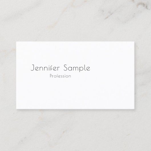 Trendy Elegant Modern Minimalistisch Sjabloon Cust Visitekaartje (Voorkant)