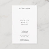Trendy Elegant Modern Minimalistische Verticale Sj Visitekaartje (Achterkant)