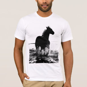 Trendy Elegant Modern Pop Art Running Horse Mannen T-shirt