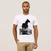 Trendy Elegant Modern Pop Art Running Horse Mannen T-shirt (Voorkant volledig)