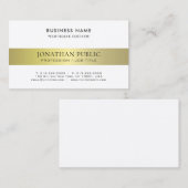 Trendy Elegant Modern Professional Gold Plain Luxe Visitekaartje (Voorkant / Achterkant)