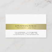 Trendy Elegant Modern Professioneel Goud Vlak Visitekaartje (Voorkant)