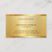 Trendy Elegant Modern QR Code Gold Luxury Silk Visitekaartje (Voorkant)