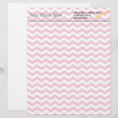 Trendy, elegant, modern roze chevron briefhoofd ontwerp (Voorkant / Achterkant)
