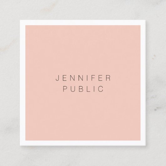 Trendy Elegant Modern Simple Professional Sjabloon Vierkante Visitekaartje (Voorkant)