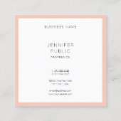 Trendy Elegant Modern Simple Professional Sjabloon Vierkante Visitekaartje (Achterkant)