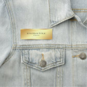 Trendy Elegant Modern Simple Sjabloon Faux Gold Naamplaatje (In situ)