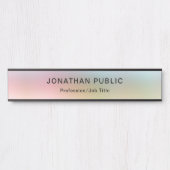 Trendy Elegant Modern Sjabloon geel groen rood Deurbordje (Voorkant)