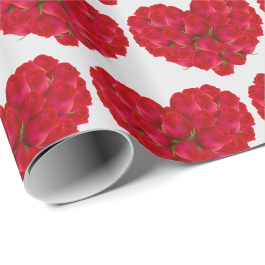 Trendy Elegant Modern Valentijn Love Heart Cadeaupapier (Rol Hoek)