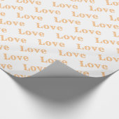 Trendy Elegant Modern Valentijn Love Heart Cadeaupapier (Hoek)