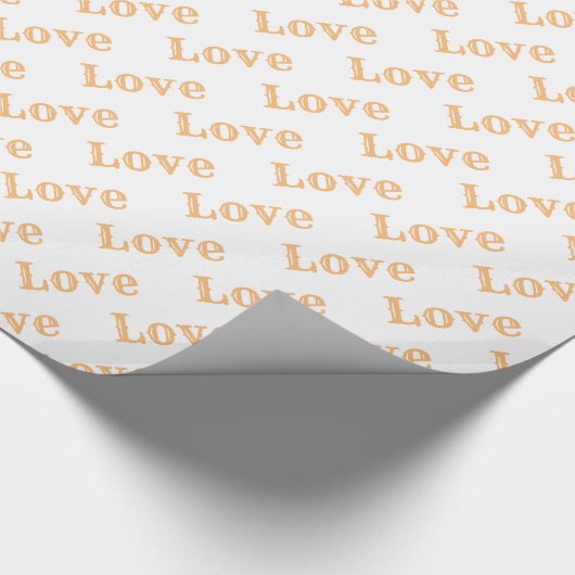 Trendy Elegant Modern Valentijn Love Heart Cadeaupapier (Hoek)