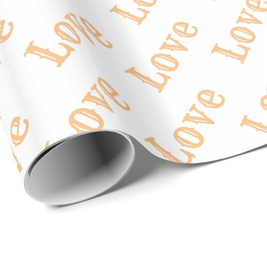 Trendy Elegant Modern Valentijn Love Heart Cadeaupapier (Rol Hoek)