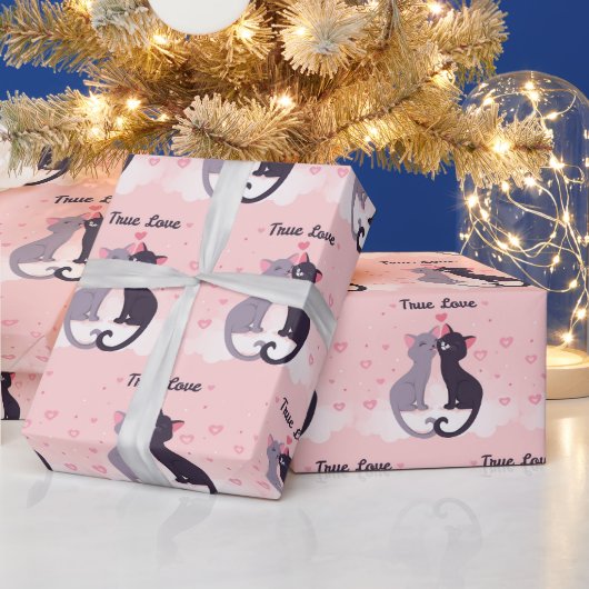 Trendy Elegant Modern Valentijn Love Heart Cadeaupapier (Feestdagen)