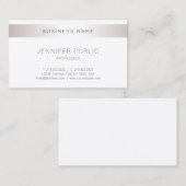 Trendy Elegant Moderne Eenvoudige Design Silver Pl Visitekaartje (Voorkant / Achterkant)