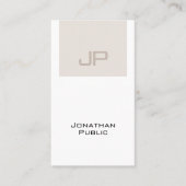 Trendy Elegant Monogram Clean Plain Luxury Visitekaartje (Voorkant)