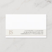 Trendy Elegant Monogram Minimalistisch Ontwerp Lux Visitekaartje (Achterkant)