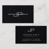 Trendy Elegant Monogram Minimalistische Plain Luxu Visitekaartje (Voorkant / Achterkant)