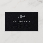 Trendy Elegant Monogram Minimalistische Plain Luxu Visitekaartje (Achterkant)