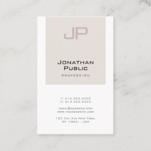 Trendy Elegant Monogram Ontwerp Eenvoudig Luxe Visitekaartje