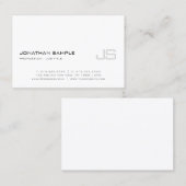 Trendy Elegant Monogram Plain Modern Design Luxury Visitekaartje (Voorkant / Achterkant)