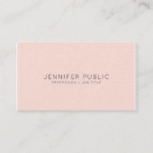 Trendy Elegant Monogrammed Blush Pink Luxury Visitekaartje (Voorkant)
