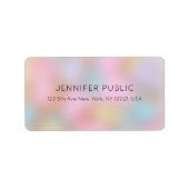 Trendy Elegant Pastel Colors Modern Sjabloon Etiket (Voorkant)