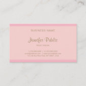 Trendy Elegant Pink Gold Script Modern Sjabloon Visitekaartje (Voorkant)