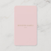 Trendy Elegant Pink Gold Text Simple Sjabloon Chic Visitekaartje (Voorkant)