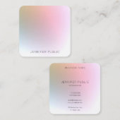 Trendy Elegant Professional Modern Colorful Design Vierkante Visitekaartje (Voorkant / Achterkant)