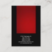 Trendy Elegant Red Stripe Black Professional Visitekaartje (Achterkant)