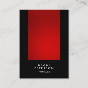 Trendy Elegant Red Stripe Black Professional Visitekaartje