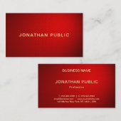 Trendy Elegant Rood Damask Gold Text Professional Visitekaartje (Voorkant / Achterkant)