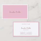 Trendy Elegant Roos Color Modern Design Sjabloon Visitekaartje (Voorkant / Achterkant)