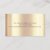 Trendy Elegant Roos Gold, Gold Circles Lotus Visitekaartje (Achterkant)