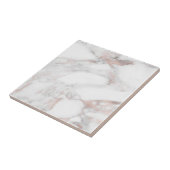 Trendy Elegant Roos Gold Marble Customer Sjabloon Tegeltje (Zijkant)