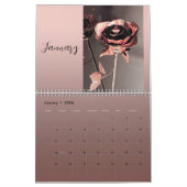 trendy elegant roos gold met bloemen 2023 kalender (Jan 2026)