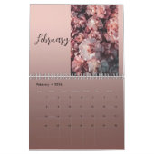 trendy elegant roos gold met bloemen 2023 kalender (Feb 2026)