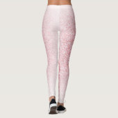 Trendy Elegant Roos Gold Modern Sjabloon Leggings (Achterkant)