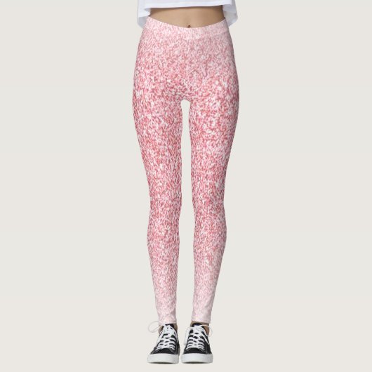 Trendy Elegant Roos Gold Modern Sjabloon Leggings (Voorkant)
