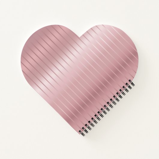 Trendy Elegant Roos Goud Sjabloon Monogram Modern Notitieboek (Achterkant)