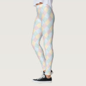 Trendy Elegant Roze Blauw Geel Wit Leggings (Links)
