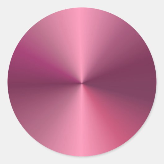 Trendy Elegant Roze Paarse Kleur Blank Sjabloon Ronde Sticker (Voorkant)