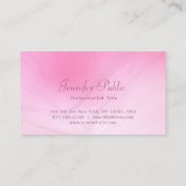 Trendy Elegant Roze Sjabloon Handgeschreven Script Visitekaartje (Achterkant)