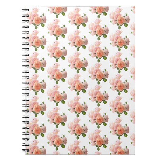 Trendy Elegant Rozen Design Modern Sjabloon Notitieboek (Voorkant)